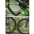 Antifurt bicicleta cu cifru, lungime 85 cm, diametru lant 4 mm, pliabil, otel si zinc, manson textil antipraf, West Biking, negru