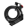 Antifurt bicicleta cu cifru din 5 cifre si suport prindere, lungime cablu 110 cm, aliaj otel, PVC, ABS, anti-taiere, anti-gaurire,  potrivire universala inclusiv bicicleta electrica, motocicleta, trotineta, scuter, MTB, usi