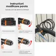 Antifurt bicicleta cu suport prindere si functie lumina stop, baterie reincarcabila, West Biking, grosime 1.2 cm, cablu otel, ABS, PVC, inchidere cu cifru iluminat LED , lungime 120 cm, rezistent