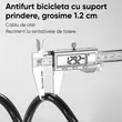 Antifurt bicicleta cu suport prindere si functie lumina stop, baterie reincarcabila, West Biking, grosime 1.2 cm, cablu otel, ABS, PVC, inchidere cu cifru iluminat LED , lungime 120 cm, rezistent