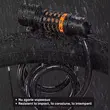 Antifurt bicicleta cu suport prindere si functie lumina stop, baterie reincarcabila, West Biking, grosime 1.2 cm, cablu otel, ABS, PVC, inchidere cu cifru iluminat LED , lungime 120 cm, rezistent