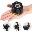 Antifurt mini cu cheie si suport prindere pentru biciclete de oras si electrice, motociclete, trotinete, scutere, sistem antifurt, anti-taiere si anti-gaurire, lungime 78 cm, pliabil, otel+zinc, West Biking, negru