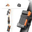 Antifurt pliabil cu cheie pentru bicicleta de oras si electrica, MTB, trotineta, scuter, suport prindere, sac de depozitare, lungime 63 cm, ABS + zinc +PP, rezistent la apa, West Biking, negru cu portocaliu