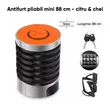 Antifurt pliabil mini pentru bicicleta, trotineta, scuter, 5 mm grosime otel 45 carbon inoxidabil, rezistent la taiere, inchidere cu cifru, West Biking, compact si durabil, lungime 88 cm