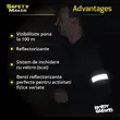 Benzi reflectorizante pentru incheietura mainii, brat, glezna, picior, Walser, reflectoare de siguranta pana la 100 m pe timp de noapte, alergare, ciclism, portocaliu, 2 buc, universale, elastice, 40 x 3.8 cm