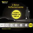 Benzi reflectorizante pentru incheietura mainii, brat, glezna, picior, Walser, reflectoare de siguranta pana la 100 m pe timp de noapte, alergare, ciclism, portocaliu, 2 buc, universale, elastice, 40 x 3.8 cm
