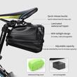 Borseta bicicleta cu montare sa, stop cu semnalizare led 5 moduri, reincarcabila USB, impermeabila, 2 L, West Biking, negru