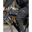 Borseta bicicleta cu husa impermeabila pentru telefon, montare pe ghidon si cadru, compatibila cu telefoane pana la 18 cm lungime, spatiu depozitare 1.5 L, port cablu pentru casti, logo reflectorizant, West Biking, negru