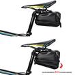 Borseta bicicleta cu montare sa, stop cu semnalizare led 5 moduri, reincarcabila USB, impermeabila, 2 L, West Biking, negru