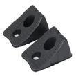 Cala blocare roti auto, plastic rezistent HDPE, Roll Fast, 21 x 15 x 11.5 cm, set 2 bucati, negru