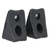 Cala blocare roti auto, plastic rezistent HDPE, Roll Fast, 21 x 15 x 11.5 cm, set 2 bucati, negru