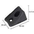 Cala blocare roti auto, plastic rezistent HDPE, Roll Fast, 21 x 15 x 11.5 cm, set 2 bucati, negru