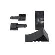 Cale blocare roata auto, moto, rulote, cu suport, portabile, set 2 bucati, plastic rezistent HDPE, Roll Fast, 22 x 9 x 11 cm, negru