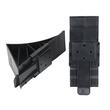 Cale blocare roata auto, moto, rulote, cu suport, portabile, set 2 bucati, plastic rezistent HDPE, Roll Fast, 22 x 9 x 11 cm, negru