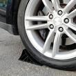Cale blocare roata auto, moto, rulote, cu suport, portabile, set 2 bucati, plastic rezistent HDPE, Roll Fast, 22 x 9 x 11 cm, negru
