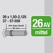 Camera cauciuc bicicleta 26 x 1,50-2,125 AV, Fischer