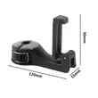 Carlig tetiera scaun auto, multifunctional suport telefon, reglabil, rotire 360 de grade, greutate suportata max 10 kg, plastic + ABS, 12 x 9 x 5.5 cm, Roll Fast, negru, set 2 bucati