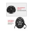 Casca bicicleta ciclism, viziera detasabila magnetica, aerodinamica, canale de ventilatie, sistem de reglare, marimea L (56-61 cm), EPS+PC