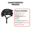 Casca bicicleta ciclism, viziera detasabila magnetica, aerodinamica, canale de ventilatie, sistem de reglare, marimea L (56-61 cm), EPS+PC