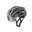 Casca ciclism sosea si MTB cu viziera magnetica detasabila, lumina led de avertizare cu incarcare usb, aerodinamica, ultrausoara, 24 canale de ventilatie, sistem de reglare, marimea L (56-61 cm), EPS+PC, West Biking, negru