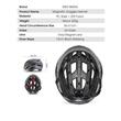 Casca ciclism sosea si MTB cu viziera magnetica detasabila, lumina led de avertizare cu incarcare usb, aerodinamica, ultrausoara, 24 canale de ventilatie, sistem de reglare, marimea L (56-61 cm), EPS+PC, West Biking, negru