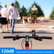 Claxon bicicleta cu baterii CR2032, 120 dB, prindere ghidon, potrivire universala inclusiv trotineta, scuter, bicicleta electrica, bicicleta copii, e-bike, prindere ghidon, rezistent la apa