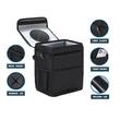 Cos gunoi auto cu capac, 25x13x30 cm, buzunare depozitare, organizator auto, poliester, Roll Fast, negru