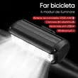 Far profesional bicicleta lumina puternica 1750 lumeni, 4 moduri de iluminare, unghi larg vizibilitate, reincarcare USB, baterie 4000 mAh, lampa fata, West Biking, aluminiu, lanterna LED, compact, portabil, universal, rezistent la apa