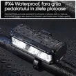 Far profesional bicicleta lumina puternica 1750 lumeni, 4 moduri de iluminare, unghi larg vizibilitate, reincarcare USB, baterie 4000 mAh, lampa fata, West Biking, aluminiu, lanterna LED, compact, portabil, universal, rezistent la apa