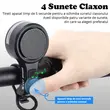 Far bicicleta cu claxon si lanterna LED, 5 moduri de iluminare, 4 sunete claxon, West Biking, lumina bicicleta fata, vizibilitate sporita