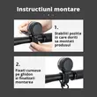 Far bicicleta cu claxon si lanterna LED, 5 moduri de iluminare, 4 sunete claxon, West Biking, lumina bicicleta fata, vizibilitate sporita