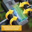 Far bicicleta fata, lampa frontala, lumina fata bicicleta, 200 lumeni, unghi larg vizibilitate 155 grade, lanterna LED, incarcare solara si USB, baterie 650 mAh, multifunctional, potrivire universala inclusiv MTB, rezistent la apa, afisaj digital