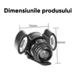Far bicicleta fata cu LED, 300 lumeni, baterie 800 mAh cu incarcare USB, potrivire universala inclusiv trotineta, scuter, bicicleta electrica, e-bike, rezistent la apa, prindere ghidon, lumina bicicleta frontala