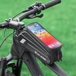 Geanta pentru bicicleta, fixare cadru, suport pentru telefon, impermeabila, West Biking, 1.5 L, negru