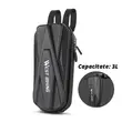 Geanta trotineta electrica, bicicleta, scuter electric, capacitate 3L, multicompartimentat, West Biking, 29 x 15 x 12 cm, negru