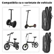 Geanta trotineta electrica, bicicleta, scuter electric, capacitate 3L, multicompartimentat, West Biking, 29 x 15 x 12 cm, negru