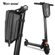 Geanta trotineta electrica, bicicleta, scuter electric, capacitate 3L, multicompartimentat, West Biking, 29 x 15 x 12 cm, negru