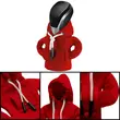 Husa schimbator viteze tip hanorac cu gluga, accesoriu auto, decoratiune masina, material textil, potrivire universala, rosu