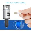 Purificator aer auto 2in1, cu incarcator auto USB, 2 porturi