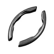 Husa protectie volan, set de 2 piese, potrivire universala pentru volane cu diametru 38 cm, design ergonomic, PVC, Roll Fast, negru cu gri
