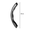 Husa protectie volan, set de 2 piese, potrivire universala pentru volane cu diametru 38 cm, design ergonomic, PVC, Roll Fast, negru cu gri