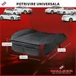 Husa scaun auto, 51 x 53 cm, ofera protectie pentru sezut scaun fata, grosime spuma 8 mm, Fernando, Walser, anti-alunecare, piele PU, design elegant cu buzunare pentru depozitare, Negru, universala
