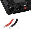 Invertor auto 1000 W, AEG, DC 12V la AC 230V, cu telecomanda, unda sinusoidala modificata, 2 prize Schuko, rulota, autorulota, camper, 1 port USB, negru 