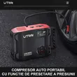 Jump starter auto Utrai Jstar 5, portabil digital multifunctional, compresor, lanterna, functie baterie externa, 12V, 2500A, 27000mAh, 59.2Wh, 150 PSI, port DC, port USB, port tip C