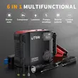 Jump starter auto Utrai Jstar 5, portabil digital multifunctional, compresor, lanterna, functie baterie externa, 12V, 2500A, 27000mAh, 59.2Wh, 150 PSI, port DC, port USB, port tip C
