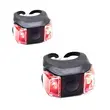 Lumini bicicleta silicon cu baterie, utilizare universala fata sau spate, lumina de avertizare LED de culoare rosie, potrivire universala inclusiv trotineta, scuter, bicicleta electrica, e-bike, rezistent la apa, negru, set 2 buc