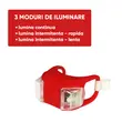 Lumini bicicleta silicon cu baterie, utilizare universala fata sau spate, lumina de avertizare LED de culoare rosie, potrivire universala inclusiv trotineta, scuter, bicicleta electrica, e-bike, rezistent la apa, rosu, set 2 buc