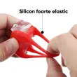 Lumini bicicleta silicon cu baterie, utilizare universala fata sau spate, lumina de avertizare LED de culoare rosie, potrivire universala inclusiv trotineta, scuter, bicicleta electrica, e-bike, rezistent la apa, rosu, set 2 buc