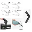 Oglinda bicicleta, scuter, motocicleta cu inaltime reglabila, HD, West Biking, diametru prindere 20-23 mm, rotire 360 grade, antireflex