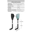 Oglinda bicicleta, scuter, motocicleta cu inaltime reglabila, HD, West Biking, diametru prindere 20-23 mm, rotire 360 grade, antireflex